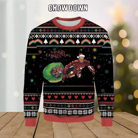 Discover Iron Santa Merry Christmas Ugly Sweater
