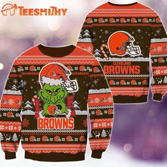 Discover Clevelan Brown football funny character Football Limited Ugly Christmas Sweater