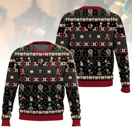 Gamer Christmas Ugly Sweater, Video Game Holiday Sweater, Geek Christmas Sweater