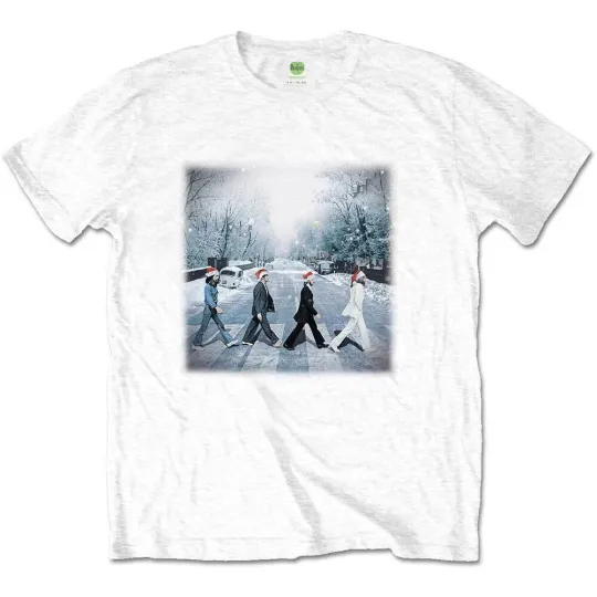 Discover The Beatles Unisex T-Shirt: Abbey Christmas (Medium)