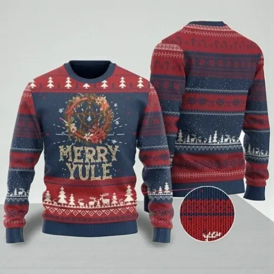 Discover Merry Yule Ugly Christmas Sweater Ugly Sweater For Men & Women S-5XL
