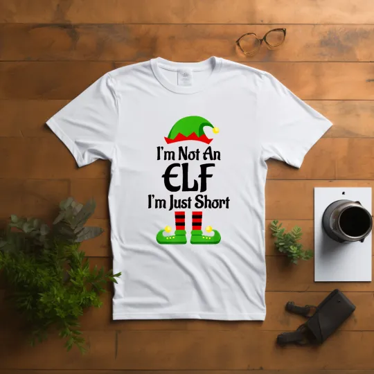 Discover I'm Not an Elf T-Shirt, Short Elf Christmas Tee, Family Holiday T-Shirt