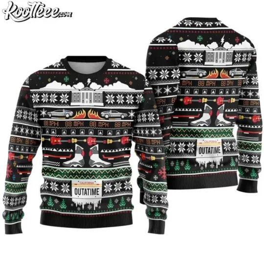Back To The Future Holiday Ugly Christmas Sweater