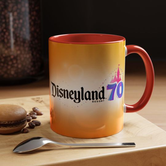 Discover 70th Anniversary Disneyland Mug, Vintage Disney Ceramic Mug, Disney Collector Cup, Disneyland Gift