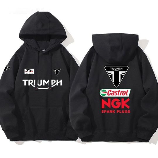 Discover TRIUMPH Hoodie Hot Selling Motorcycle Riding Fan Sweatshirt 2026 Fashion Printed Street Casual Top for Autumn Winter car sticker