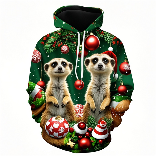 Discover Cute Meerkats 3D Printing Hoodies Suricata Suricatta Graphic Hooded Hoody Kid Funny Fashion Sweatshirts Mens Pullovers Clothing
