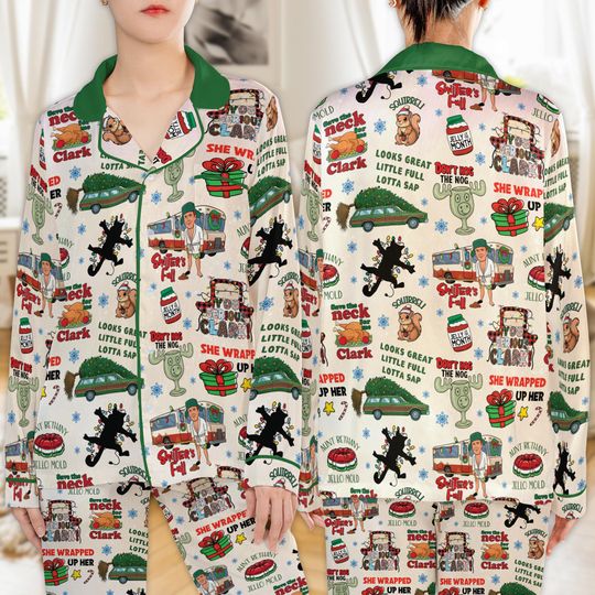 Griswold Christmas Vacation Pajamas Set, Christmas Vacation Pajamas, National Lampoons Christmas Vacation Shirt, Pajamas Family Matching 03