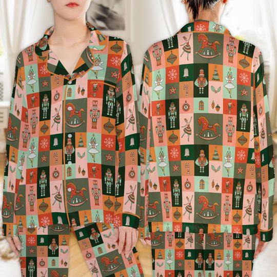 Nutcracker Christmas Pajamas Set Christmas Nutcracker Womens Pajamas Set Family Matching Pajamas Matching Christmas Pajamas Family 01