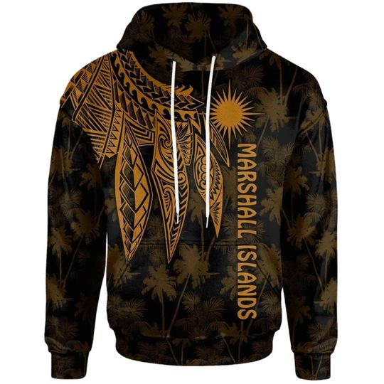 Discover Marshall Islands Flag Map 3D Printed Hoodies For Men Clothes National Emblem Sweatshirt Casual Unisex Hoodie Boy Hoody Tracksuit