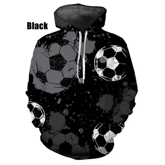 Discover 3D Football Soccer Pattern Hoodies For Men Women Novelty Stylish Personality Casual Sweatshirt Oversized Pullovers Mens Hoodie