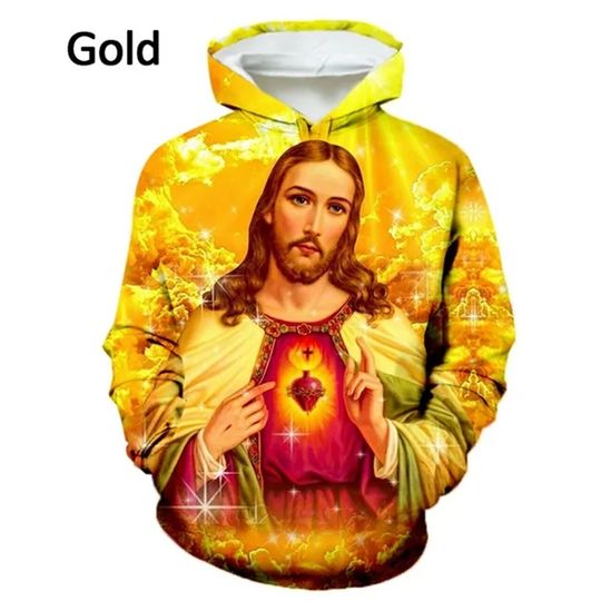 Discover God Jesus Graphic Hoodies 3D The Christian Faith Cross Printed Hoodie Kid Fashion Sweatshirt Unisex Winter The Redeemer Pullover