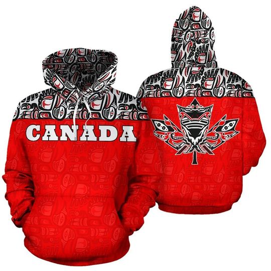 Discover Canada Flag Always In Me 3d Printed Hoodie Men Women Oversize Sweatshirts Street Fashion Hooded Kid Sports Pullover Y2k Clothes