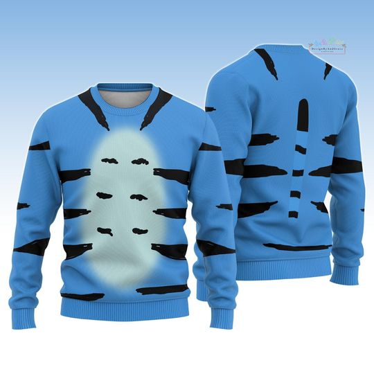 Discover Christmas Blue Tiger Ugly Sweater, Demon Tiger Xmas Sweater, Demon Hunter Sweatshirt, Huntrlx Christmas Sweater, Derpy Sweater, Xmas Gift