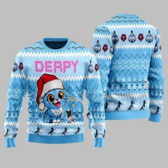 Discover 2025 Christmas Derpy Tiger Ugly Christmas Sweater