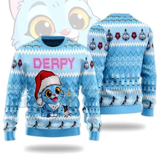 Discover KPOP D3M0N HUNTERS Derpy Tiger Christmas Ugly Sweater S-6XL