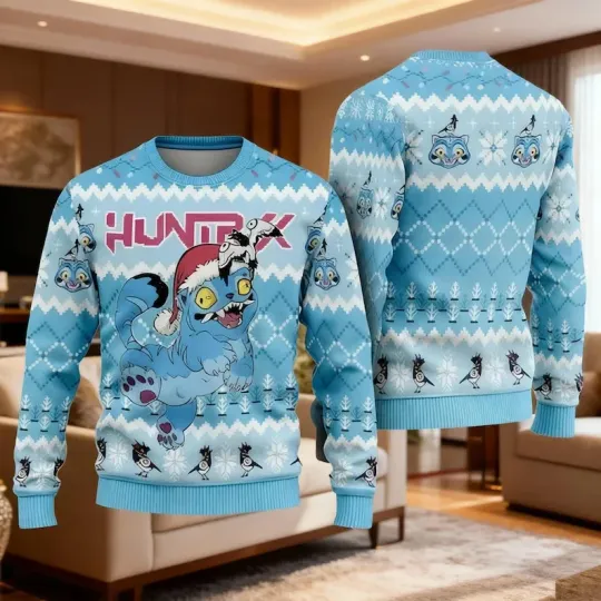 Discover Funny Derpy Tiger Ugly Christmas Sweater, Demon Inspired Holiday Jumper