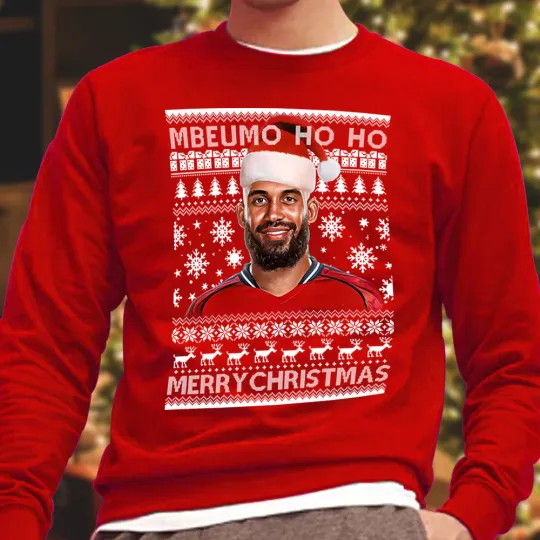 Discover Brian Mbuemo Ho Ho Red Christmas Jumper Adults & Kids Sizes Utd  Manchester Man