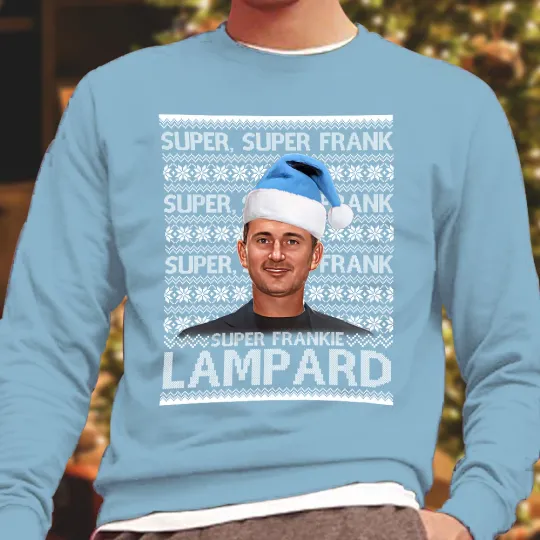 Discover Super Frankie Lampard Coventry City Christmas Jumper Adults Kids Sizes Sky Blues