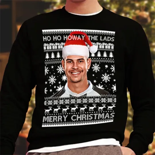 Discover Bruno G Newcastle Utd  Black Christmas Jumper | Kids & Adults Sizes | Toon