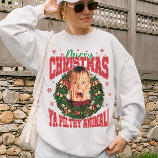 McCallister Home Alone Sweatshirt Christmas Movie Sweater Funny Christmas Sweatshirt McCallister Shirt Christmas Gift Xmas Movie Shirt