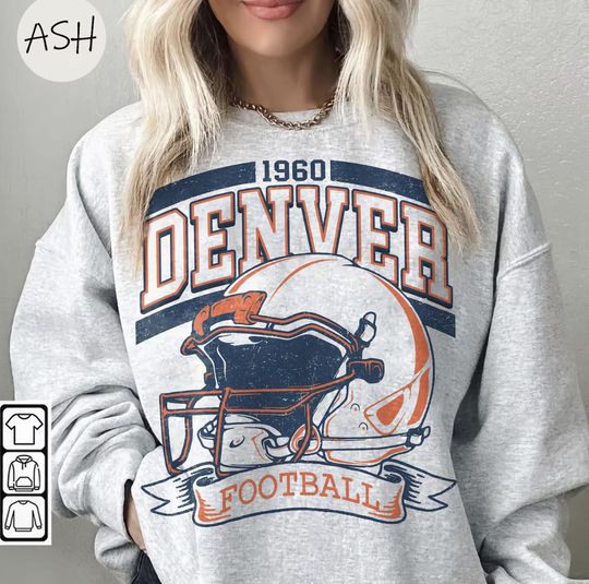 Vintage 90s Style Vintage Denver Football Style Sweatshirt ,Retro Denver Football Crewneck Shirt,Denver Broncos Fans Gift ,Sunday Football