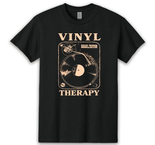 Discover Vinyl Therapy T-Shirt: Crate Digger Music Lover Tee