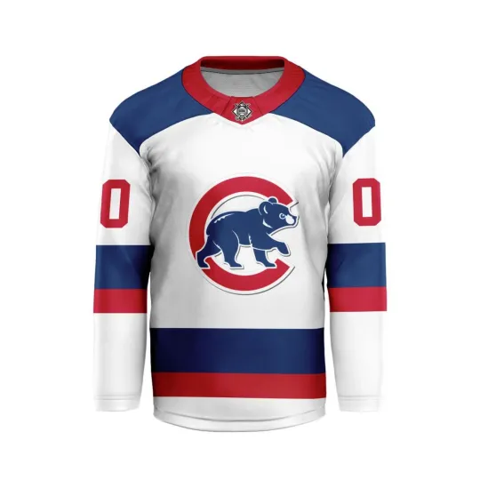 Discover Personalized Chicago Cubs Away Hockey Shirt Men's Fan Gear Christmas Gift