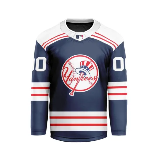 Discover Custom New York Yankees  Alternate Hockey Shirt Men's Fan Gear Christmas Gift