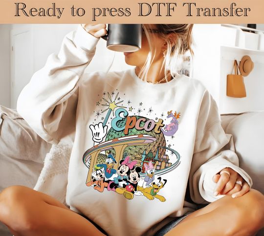 Discover Epcot Ready To Press, Mouse And Friends Epcot DTF, Family Vacation DTF, Magic Kingdom Transfer, Walt Disney World Shirt, Epcot Tshirt