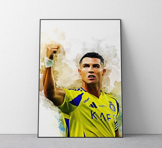 Discover Cristiano Ronaldo Poster - Football Wall Art Print - Al-Nassr Vertical Poster