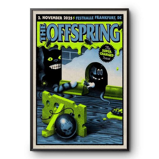 Discover The Offspring Nov 2 2025 Festhalle Frankfurt Tour Poster European Concert Art Print