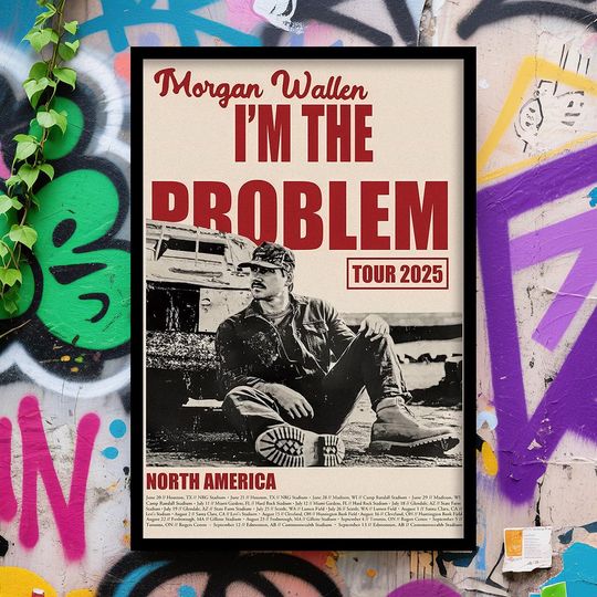Wallen Western I’m the Problem Tour 2025 Poster Vintage Wall Art for Home & Living