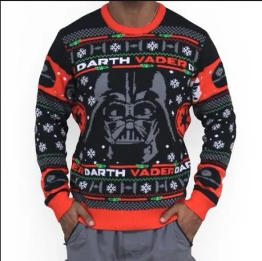 Discover New! Adult Large Darth Vader Ugly Christmas Sweater Disney Star Wars