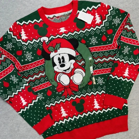 Discover Disney Mickey Mouse Christmas 3D Ugly Sweater