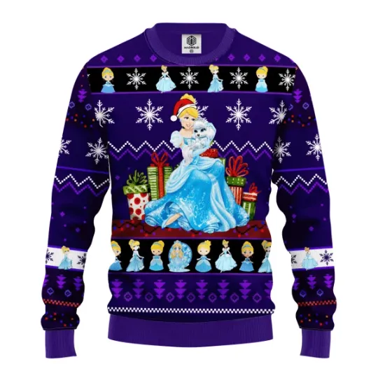 Discover Xmas Cinde Princess Disney Ugly Christmas Sweater Jumper