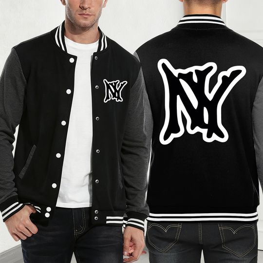 Simple Ny Logo Printing Jackets Mens Winter Fleece Warm Baseball Jersey Basics Pocket Loose Coats Casual Sporty Men'S Clothes