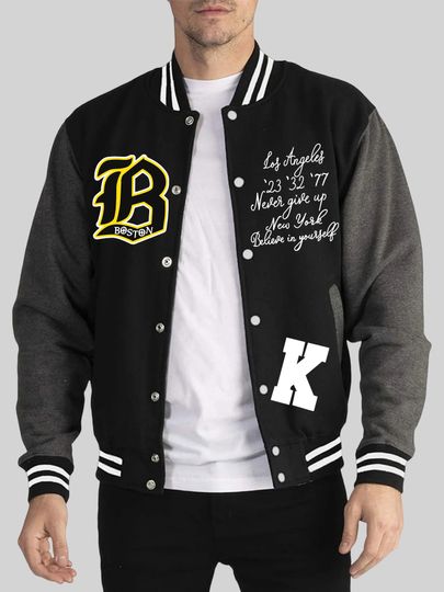 Discover New York Boston Art Letter Printing Men'S Autumn&nbsp;Winter Hip Hop Jackets High Street Warm Menswear Trendy Casual Baseball Uniform