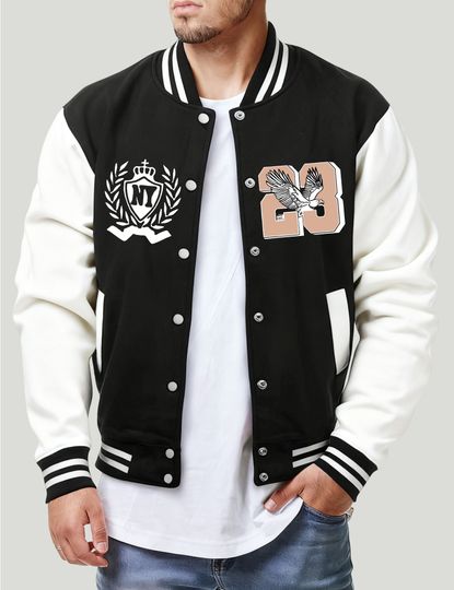Discover Soaring Like An Eagle In New York Coat Men Fleece Baseball Jackets Autumn Oversize Jacket Casual All-Match Streetwear Unisex