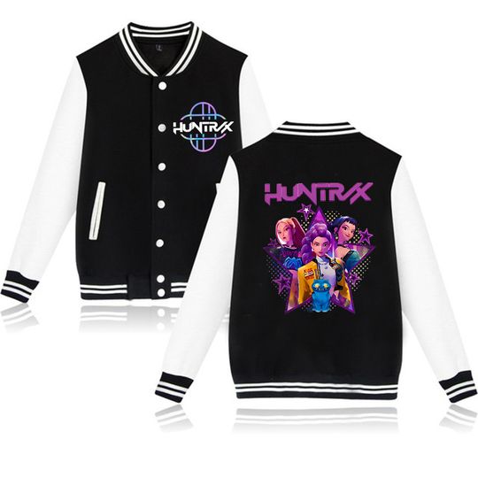 Discover Unisex Kpop Demon Hunters Hoodie Children Baseball Jacket Men Women Sweatshirt Kids Boys Girls Harajuku Jackets College Coats