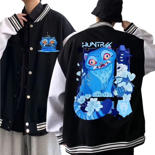 KPop Demon Hunters Derpy Tiger Baseball Uniform Jacket Women Men Baseball Jackets Harajuku