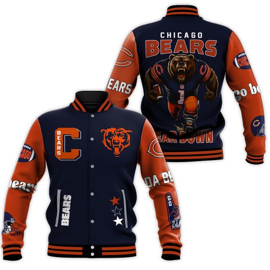 Chicago Bear Baseball Jacket