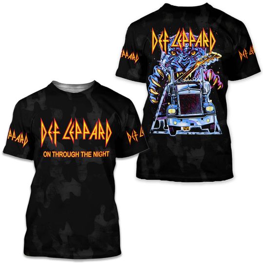 Def Leppard On Through The Night Tour 2025 3D Shirt