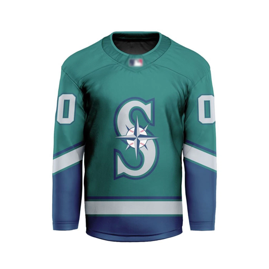 Discover Personalized Seattle Mariners Alternate Hockey Shirt Men's Fan Gear Xmas Gift