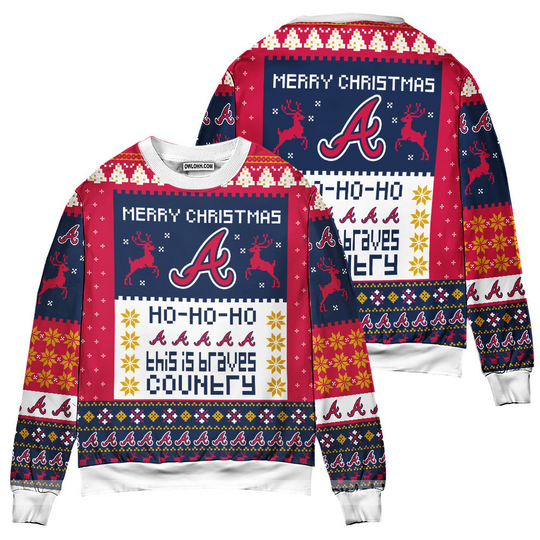 Atlanta Braves Merry Christmas – Sweater – Ugly Christmas Sweaters