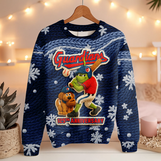 Cleveland Guardians 2025 125th Anniversary Unisex Christmas Ugly Sweater