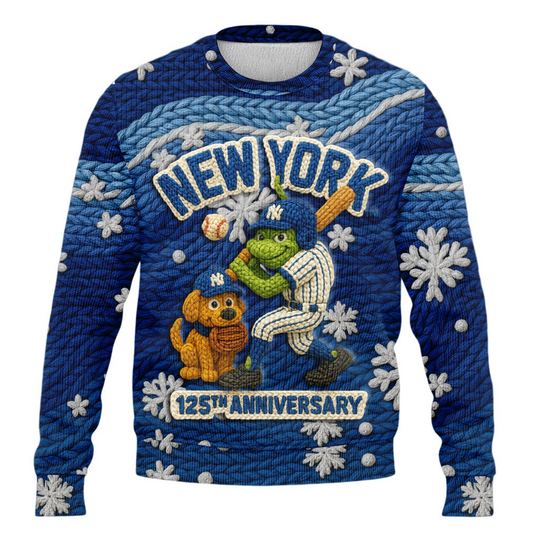 New York Yankees 125th Anniversary Ugly Christmas Ugly Sweater