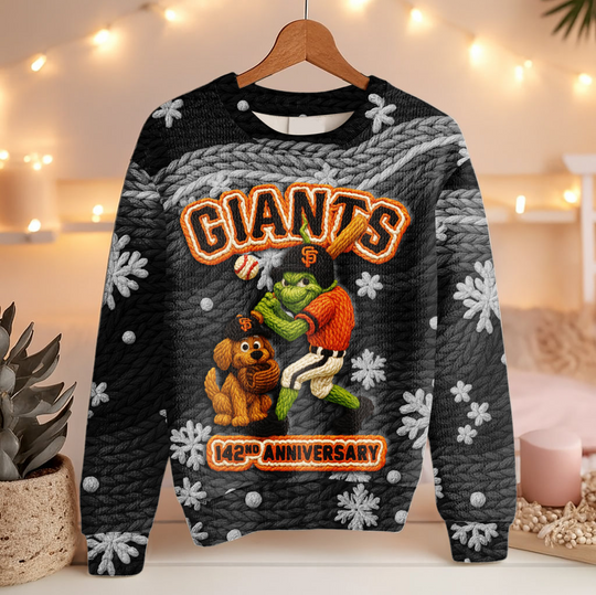 San Francisco Giants 2025 142nd Anniversary Ugly Christmas Ugly Sweater Unisex Holiday Gift