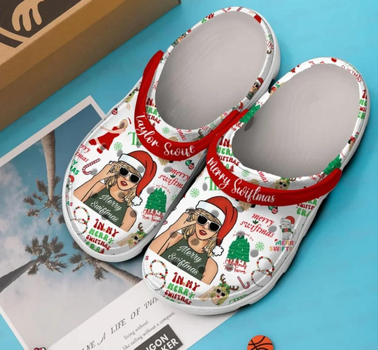 Swift Eras Tour In Christmas Happy Holidays Crocs Clogs