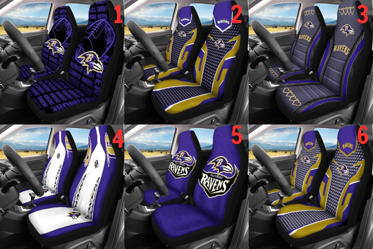 Car Seat Cover Seat Protector 2Pc for Baltimore Ravens