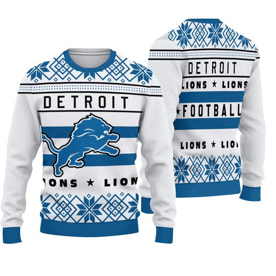 2025 Detroit Lion Football Ugly Christmas Sweater